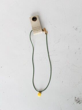 Anthropologie Fruit Rope Necklace - Lemon - NEW NWT